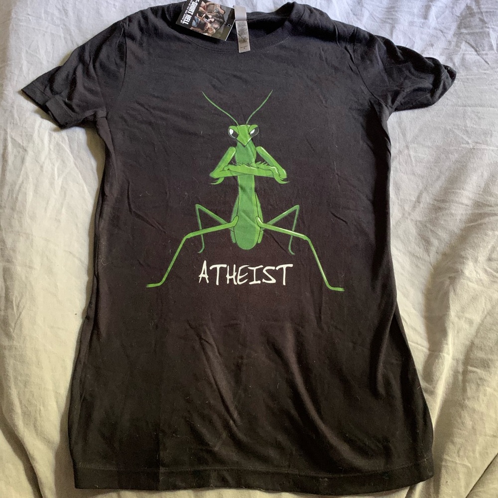 Praying Mantis Atheist Shirt  (Women’s)
